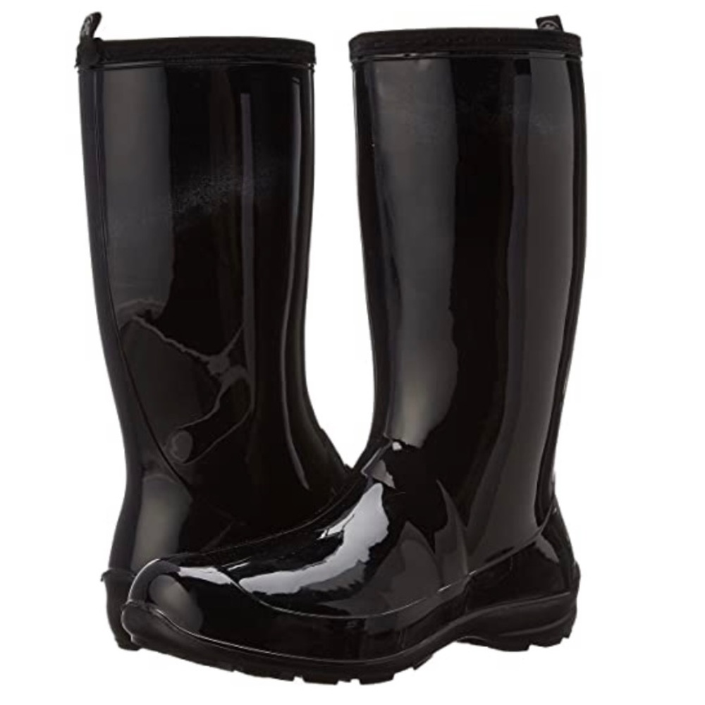 Kamik Heidi Gloss Black Waterproof Rain Boot, NWT